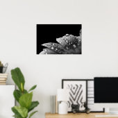 ドロップレット（白黒） ポスター (ホームオフィス)