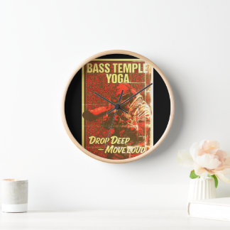 ドロップ深い戦術時計 – Bass Temple Yoga 壁時計