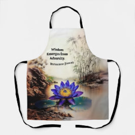 ドロドロの海から現れるブルーロータス（ベトナム語） エプロン