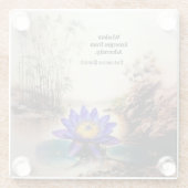 ドロドロの海から現れるブルーロータス(ベトナム語) ガラスコースター (裏面)