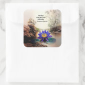 ドロドロの海から現れるブルーロータス(ベトナム語) スクエアシール (バッグ)