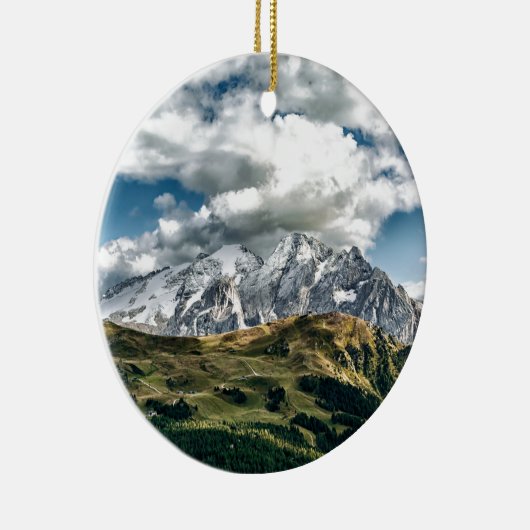 ドロマイトのアルプス、イタリア セラミックオーナメント (右)