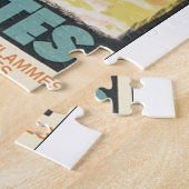 ドロマイトのヴィンテージ旅行ポスター ジグソーパズル (側面)