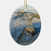 ドロマイトの山Secedaのケーブル・カー セラミックオーナメント (右)