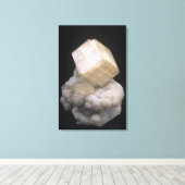 ドロマイトの方解石の結晶 キャンバスプリント (インサイチュ (ウッドフロア))