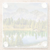 ドロマイトマウンテン素晴らしビュー ガラスコースター (裏面)