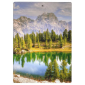 ドロマイト山と湖の風景素晴らし クリップボード (裏面)