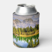 ドロマイト山と湖の風景素晴らし 缶クーラー (缶正面)