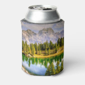ドロマイト山と湖の風景素晴らし 缶クーラー (缶裏面)