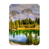 ドロマイト山脈と湖水素晴らし景 マグネット (縦)