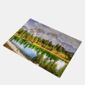 ドロマイ素晴らしト山脈イタリアの景勝地 ドアマット (アングル)