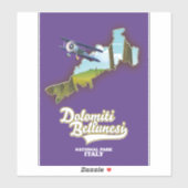 ドロミティベルネシーイタリア国立公園地図 シール (シート)