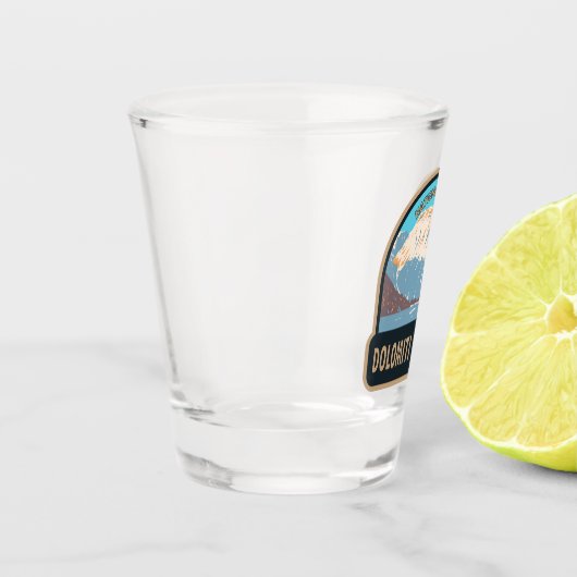 ドロミティベルルネシ国立公園イタリアヴィンテージ ショットグラス (左)