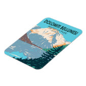 ドロミティベルルネシ国立公園イタリアヴィンテージ マグネット (左側)