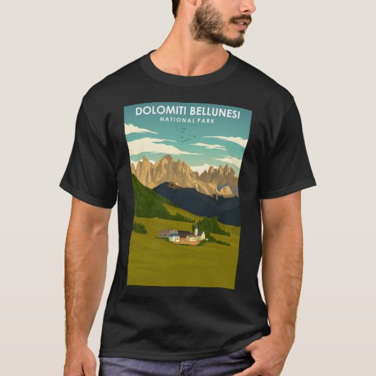 ドロミティベルルネシ国立公園 Tシャツ (正面)