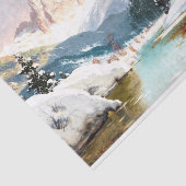 ドロミテスの姿が見える晴れた冬の日。 薄葉紙 (詳細)