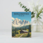 ドロミテスイタリアイラストレーショントラベル ポストカード (スタンド正面)