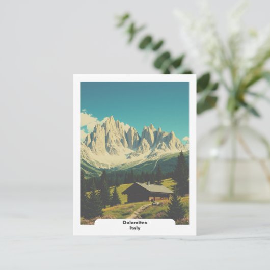ドロミテスイタリアヴィンテージアルパイン ポストカード (スタンド正面)