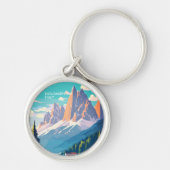 ドロミテスイタリアヴィンテージトラベル キーホルダー (正面)