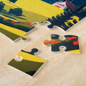 ドロミテスイタリアヴィンテージトラベル ジグソーパズル (側面)