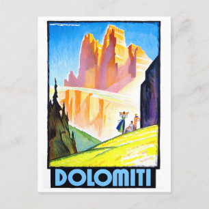 ドロミテスイタリアヴィンテージ旅行 ポストカード