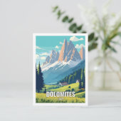 ドロミテスイタリア有名な旅行スポット ポストカード (スタンド正面)