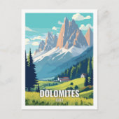 ドロミテスイタリア有名な旅行スポット ポストカード (正面)