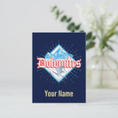 ドロミテスサウスチロルレトロスキーヤーヴィンテージスキー シーズンポストカード (スタンド正面)