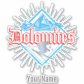 ドロミテスサウスチロルレトロスキーヤーヴィンテージスキー シール (正面)