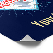 ドロミテスサウスチロルレトロスキーヤーヴィンテージスキー ポスター (角)