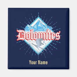 ドロミテスサウスチロルレトロスキーヤーヴィンテージスキー マグネット