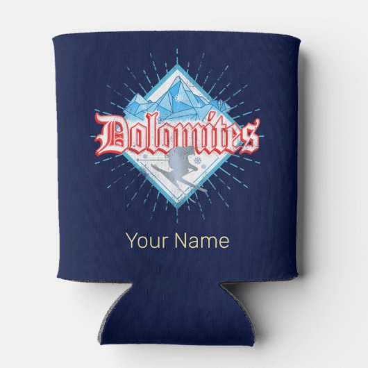 ドロミテスサウスチロルレトロスキーヤーヴィンテージスキー 缶クーラー (裏面)