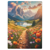 ドロミテスレイクヴィンテージスタイル クリップボード (裏面)