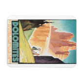 ドロミテスヴィンテージ旅行ポスター マグネット (横)