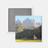 ドロミテス山方磁石を持つ教会 マグネット (正面/裏面)