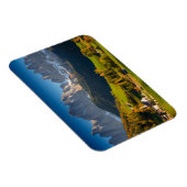 ドロミテス族の村で秋長方形マグネット マグネット (右側)