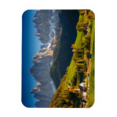 ドロミテス族の村で秋長方形マグネット マグネット (縦)