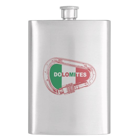 ドロミテス登山カラビナー フラスク (正面)