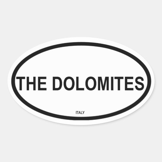 ドロミテス 楕円形シール (正面)