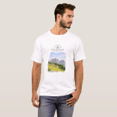 ドロミテ アルプスの小屋 水彩 自然の風景 Tシャツ (正面フル)