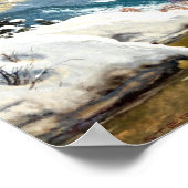 ドロミートを望む晴れた冬の日 ポスター (角)