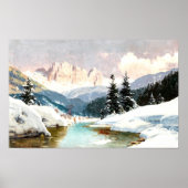 ドロミートを望む晴れた冬の日 ポスター (正面)