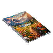 ドロミートイタリアヴィンテージスタイル旅行ポスター ノートブック (右側)