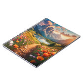 ドロミートイタリアヴィンテージスタイル旅行ポスター ノートブック (左側)