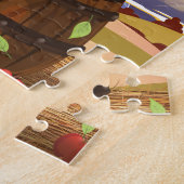 ドロミートイタリア旅行ポスター ジグソーパズル (側面)