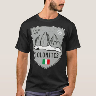 ドロミートマウンテンイタリアエンブレム Tシャツ