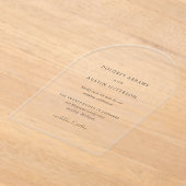 ドロレスクラシックエレガントな結婚式の日付を保存 アクリル招待状 (レイダウン)