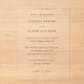 ドロレスクラシックズエレガントウェディング アクリル招待状 (正面)