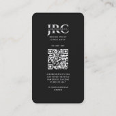 ドロンオペレータUAVパイロットブラックシルバーモダン 名刺 (裏面)