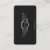 ドロンオペレータUAVパイロットブラックシルバーモダン 名刺 (正面)